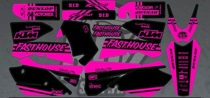 kit deco - stickers -graphics - rose -KTM- EXC- sx - excf - sxf -2005-2006-2007 -