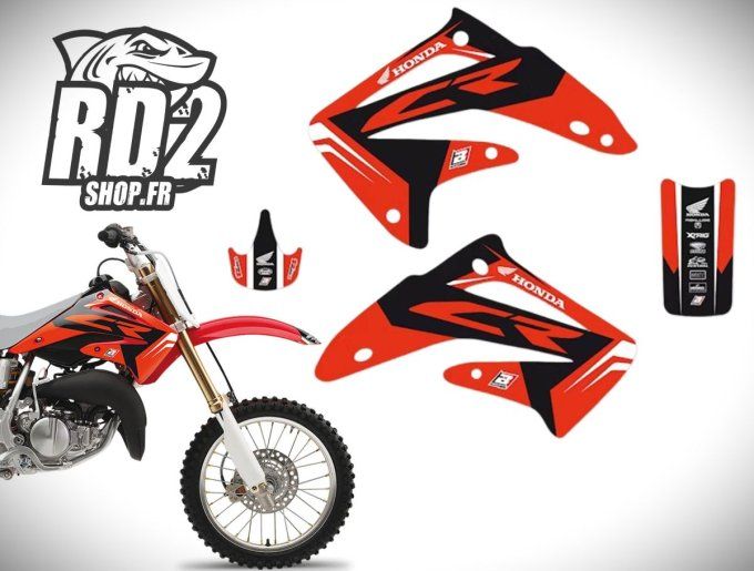 kit deco - stickers -honda - cr85 - cr - 85 - autocollant - graphics -dream4