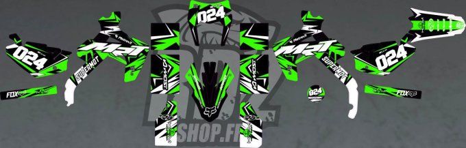 kit deco - stickers - Rieju MRT Pro - vert - acerbis evo - plaque led exc ktm -