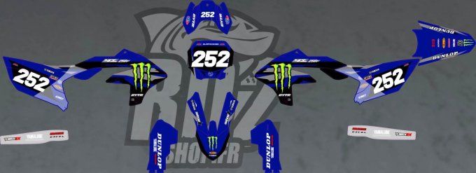 kit deco - stickers - yamaha - monster - YZF - 450 - 2023-2024-2025 - 250- graphics - motocross -