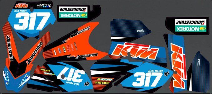 kit deco -sx 85 - ktm - 2008 - 2009 - 2010 - 2011 - 2012- perso - graphics - stickers -