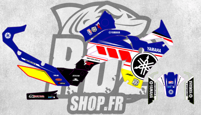 kit - deco -Tenere T7 - tenere - yamaha -graphics - world raid - stickers -bleu -