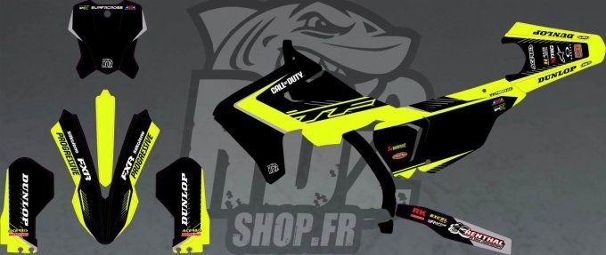 Kit déco- TRIUMPH - 250 TF-X 2024 . 2025. 2026- jaune - graphics - 450 -