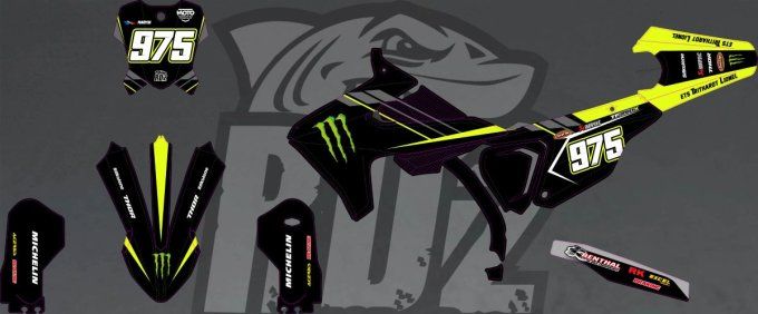 Kit déco- TRIUMPH 250 TF-X 2024 . 2025. 2026- monster - graphics - 450 -