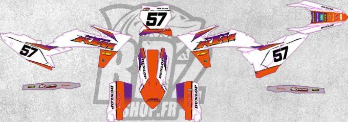 kit deco - vintage - ktm - sxf 2023 - 2024 - 2025 - exc - excf - sx - graphics - stickers -