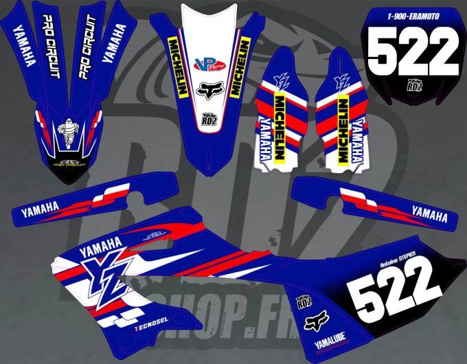 kit deco - yamaha - YZ -125-250- 2022 - 2023-2024-2025-2026-technosel - france - vintage -