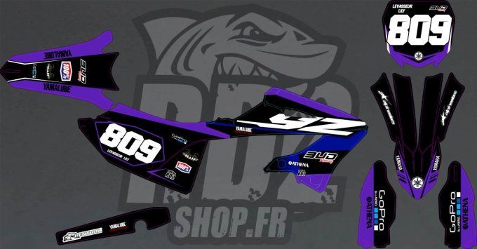 kit deco - yamaha - yz - 125 - 250 - violet - perso - 2027 - 2026 - 2025 - 2024 - 2023 - 2022-