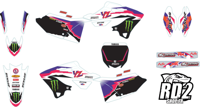 kit deco yz 50 anniversaire 125 2023 - 2025 - kit deco yz 50 anniversaire 125 2024- graphics anniver