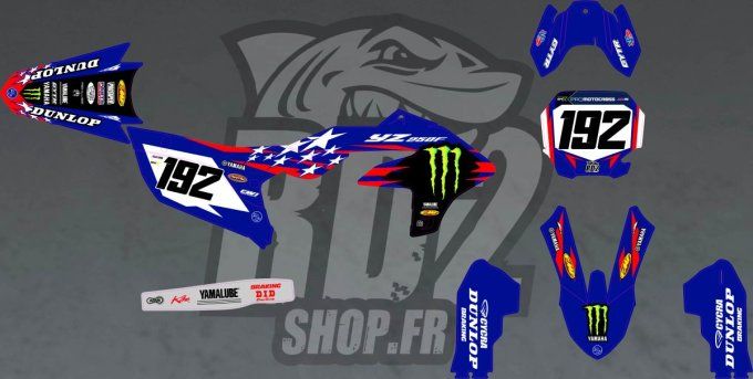 kit deco -yzf 250 - yzf 450 - red bud - usa - monster - 2026 - 2025 - 2024 - graphics -