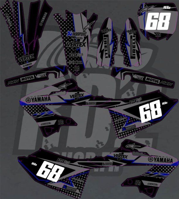 kit deocco - yamaha - perso -gris - yz125 - yz250 - 2026 -2025-2024-2023-2022-