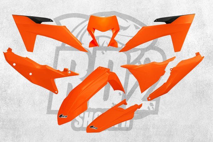 kit-plastique-exc-excf-2024-2025-orange-plastic-150-250-300-350-450-500 - kit
