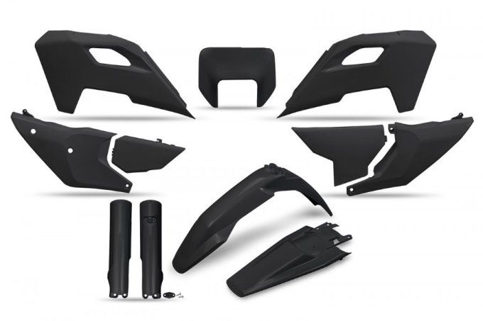 kit plastique -husqvarna- fe - te - 2024 - 2025 - 150 - 250 - 300 - 350 - 450 - 501 - noir-  plastic