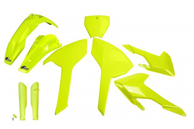 kit plastique - jaune fluo - hva - husqvarna - tc - fc - 2016 - 2017 - 2018 -