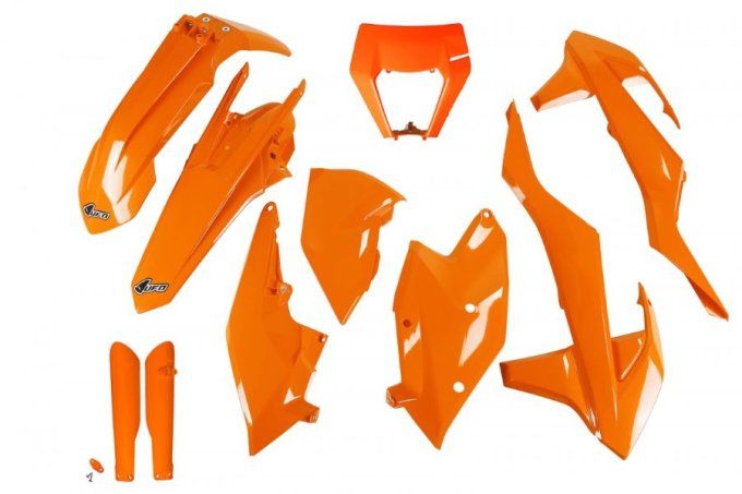 kit - plastique - ktm - exc - excf -orange - plastic - 125 - 250 - 300 - 350 - 450  - 2017 - 2018 - 