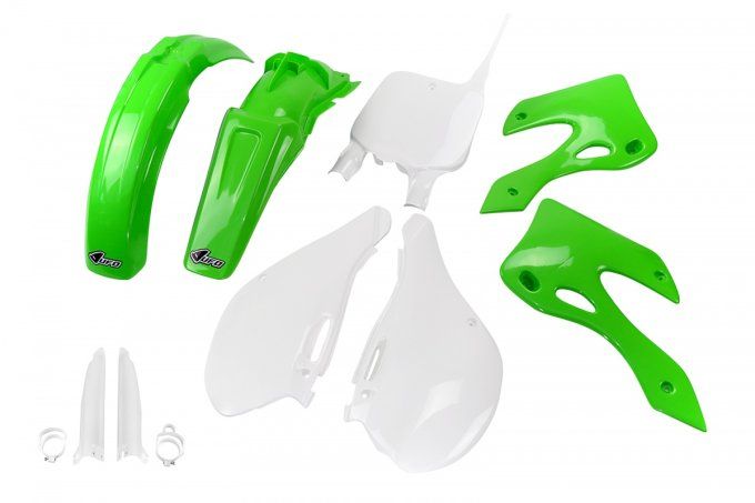 kit plastique - kx125 - kx250 - 1999 - 2000 - 2001 - 2002 - vert - oem- plastic kit - ufo -rd2