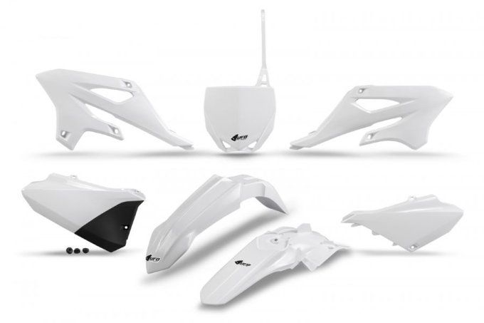 Kit plastique yamaha , kit plastique ufo ,  blanc , yz 85 , 2022 - 2023 - 2024 - 2025