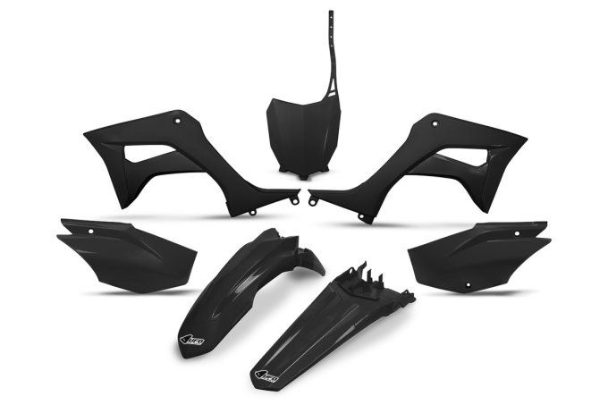 kit plastiques - crf 125 - honda - 2026 - 2025 - 2024 - 2023 - 2022 - 2021 - 2020 - 2027- noir  - pl