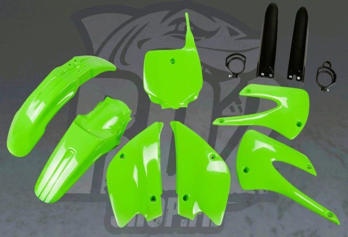 kit plastiques - kx85 - kx - 85 - vert -kawa - 2002 - 2003 - 2004 - 2005 - 2006 - 2007 - 2008 - 2009