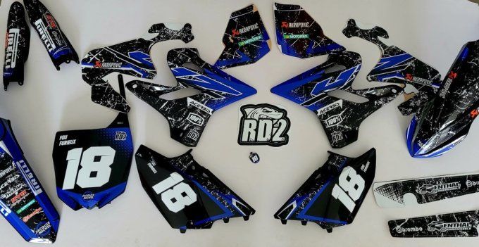 kit plastiques motocross yz- kit plastiques motocross - kit plastiques 125  - kit plastiques yz 125 