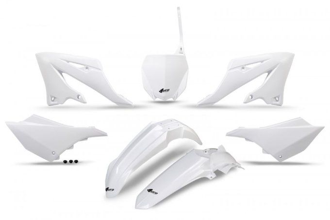 kit plastiques ufo blanc , kit plastiques yamaha yz 125 , kit plastiques yamaha 250,2025,2026,2027,