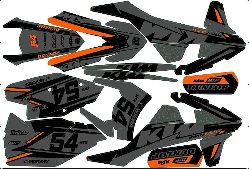 Kit déco perso KTM SX / SXF / EXC ( 2003  à 2024 ) -   