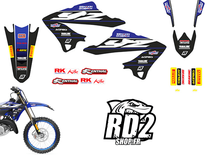 kit - deco - graphics - autocollants - yz 125 - yz 250 - 2022 - 2023 - 2024 - racing - rd2shop - 