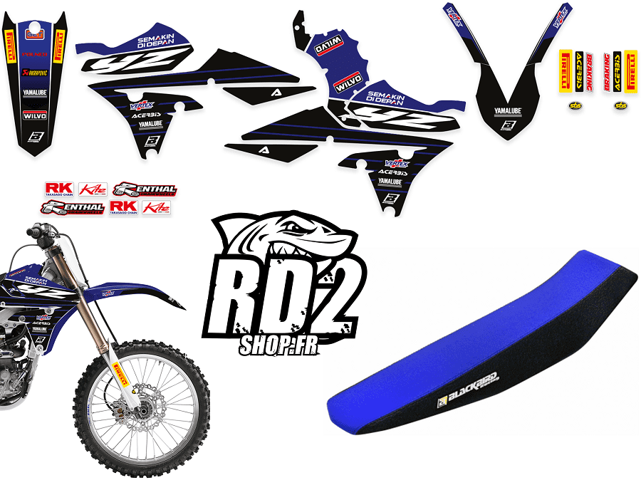 PACK Kit Déco + Housse Selle Yamaha YZF 250 / 450 -  ( 2014 à 2018 )