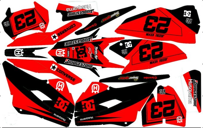 Kit Déco Semi-Perso HUSQVARNA ( 2005 à 2021 ) - rd2shop