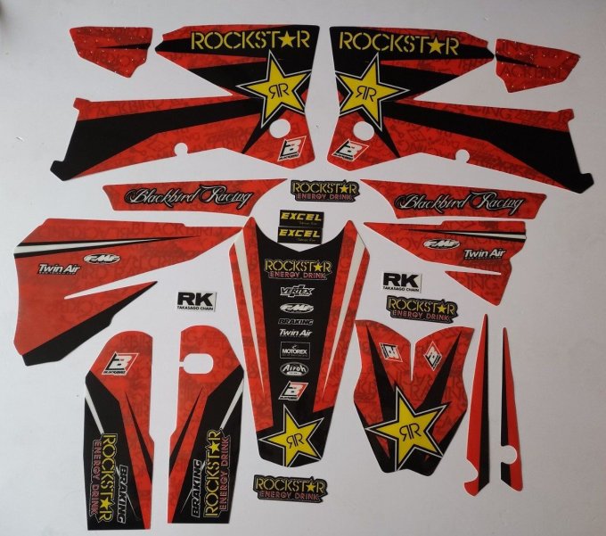 Kit déco  ROCKSTAR KTM EXC EXCF SX SXF ( 2005 / 2006 / 2007 ) - 