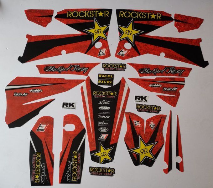 Kit déco  ROCKSTAR KTM EXC EXCF SX SXF ( 2005 / 2006 / 2007 )