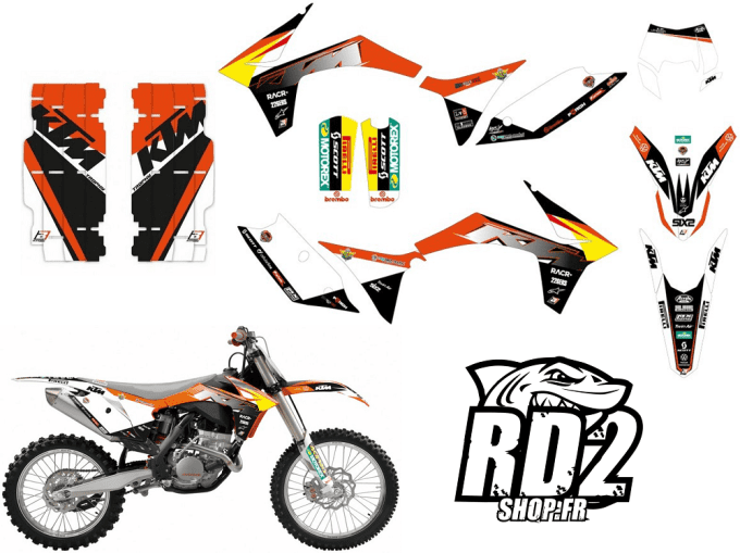 kit deco - graphics --kit-graphique-trophy-ktm- sx - sxf - exc - 2011 - 2012 - 2013 - 2537r20