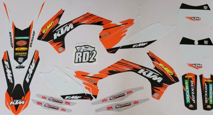 Kit déco FMF RD2 KTM SX / SXF / EXC ( 2013 à 2016 )  