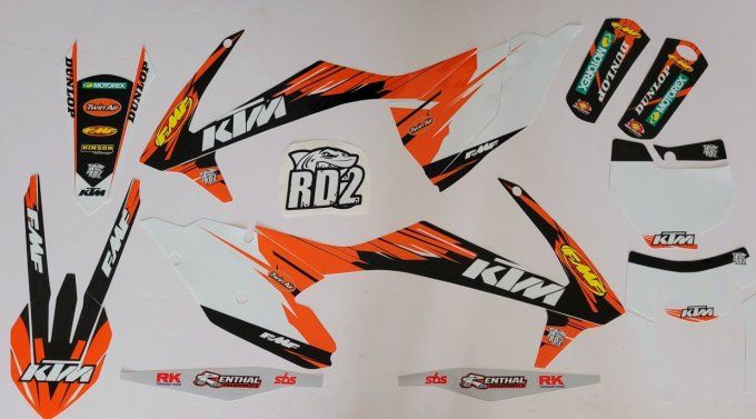 Kit déco FMF RD2 KTM SX / SXF ( 2016 à 2018) EXC ( 17 à 19 )  - 