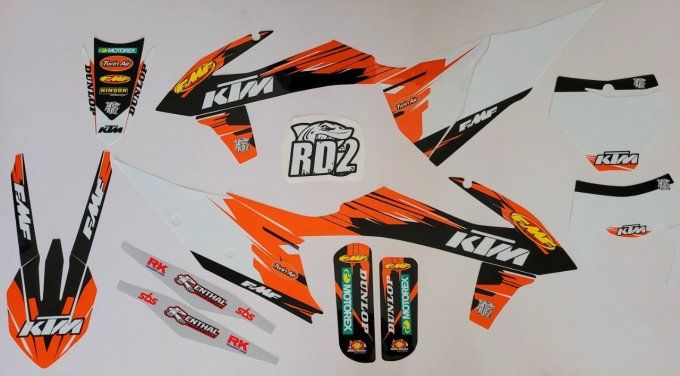 kit deco - graphics - fmf - rd2 - ktm - sx - sxf - exc - 2019- 2020 - 2021 - 2022 -stickers