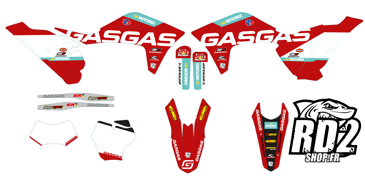 Kit Déco RD2 GASGAS MC / MC-F / EC / EC-F ( 2021 - 2022 - 2023 ) 