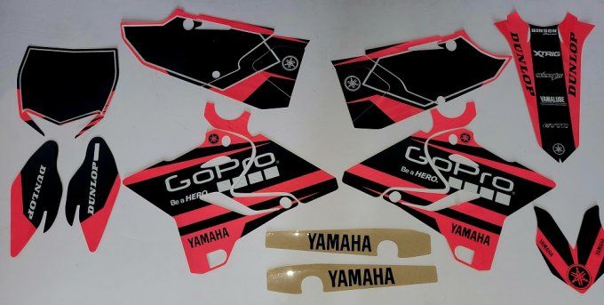 Kit Déco Rose Fluo Yamaha YZ 125 / 250 ( 2015 à 2021 )