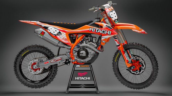 kit deco - graphics - hitachi - team - ktm - sx - sxf - 2019 - 2020 - 2021 - 2022 -