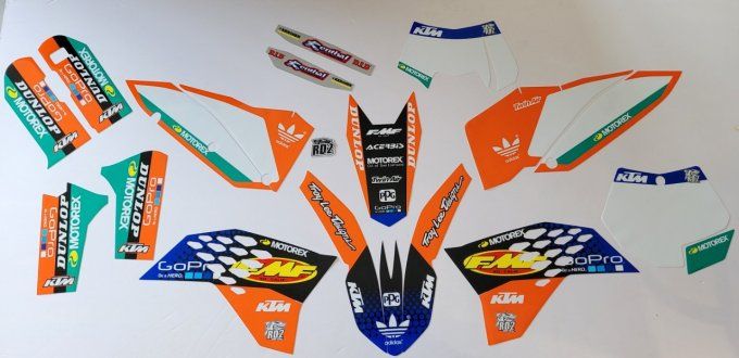 Kit déco complet FMF GOPRO RD2 KTM / EXC / SX / SXF ( 07 à 11 )  