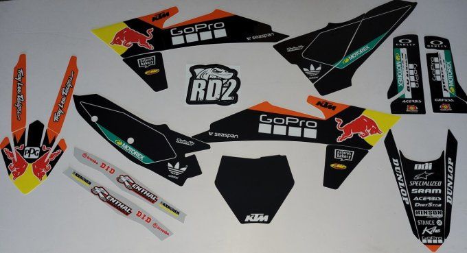 kit deco - graphics - stickers - gopro - redbull - tld - sx - sxf - ktm - 2023 - 125 - 250 - 300 - 3