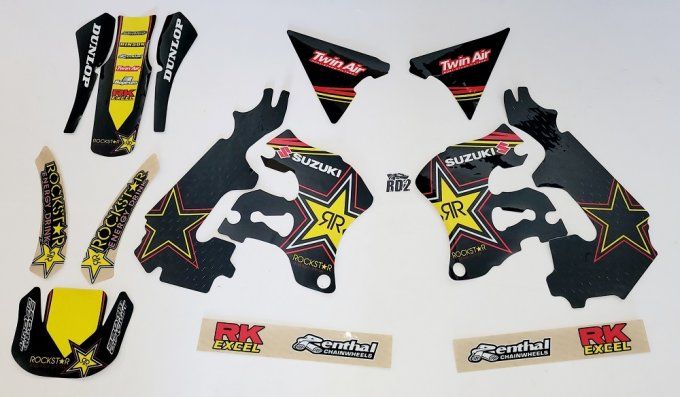 kit deco - graphics - suzuki - rm - rm 125 - 125 - 1996 - 1997 - 1998 - rd2