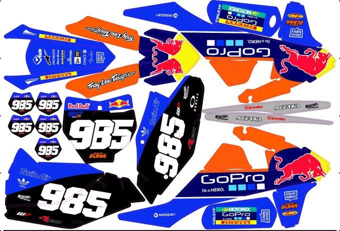 kit deco - graphics - sx - sxf - 125 - 250 - 350 - 450 - gopro - rd2shop 