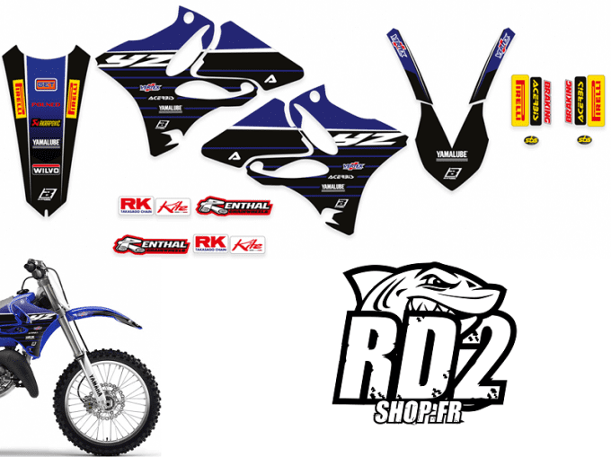 kit deco - graphics - yamaha - yz 125 - yz 250 - rd2shop- team yamaha 