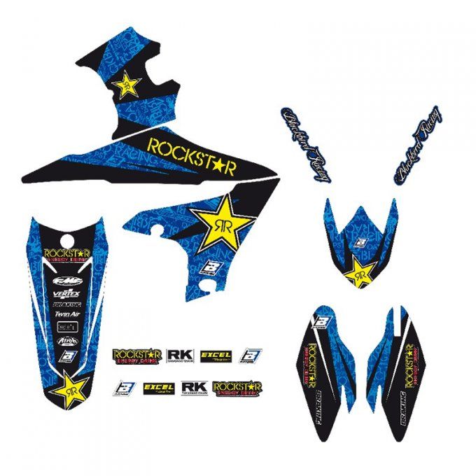 kit deco - graphics - yamaha - yzf - 250 - 450 - rockstar - 2018 - 2019 - 2020 - 2021 - 2022 - rd2