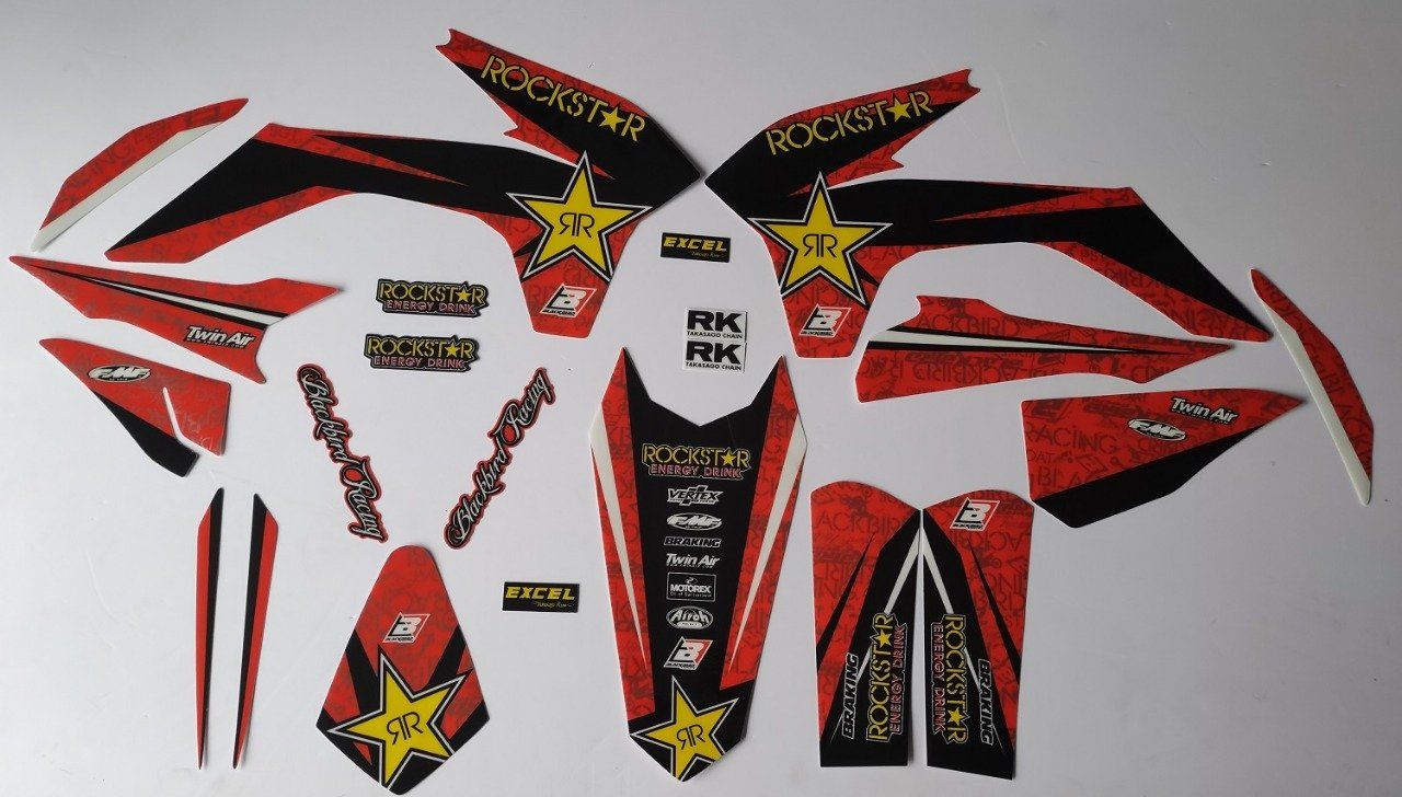 Kit déco ROCKSTAR KTM SX / SXF / EXC ( 2013 à 2016 ) 