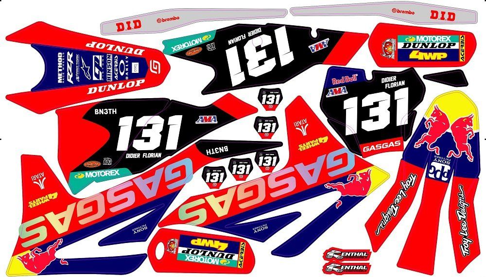 Kit Déco PERSONNALISABLE  GASGAS MC / MC-F ( 2021 / 2022 / 2023 /2024 ) 