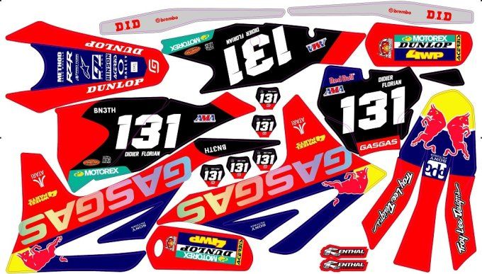 Kit Déco - perso - graphics - GASGAS - MC -  MC-F - ec - ecf  - 2021 - 2022 - 2023 - 2024 - barcia -