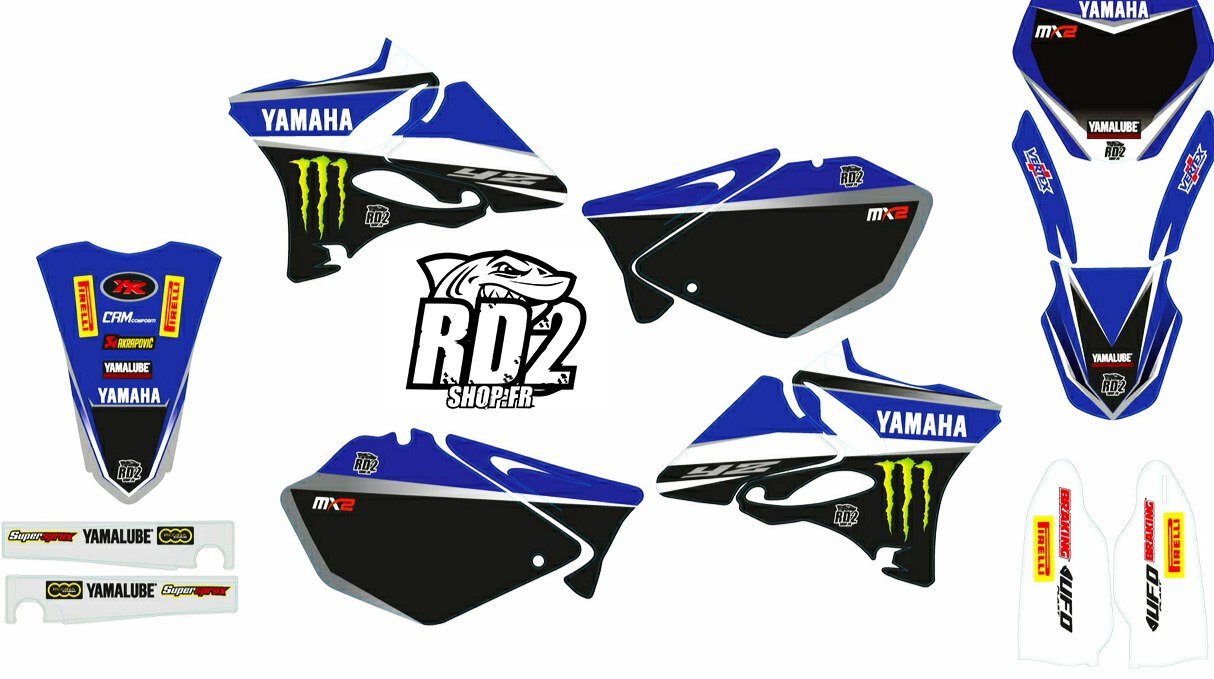 Kit Déco RD2 Monster Yamaha YZ 125 / 250 ( 2002 à 2014 )   