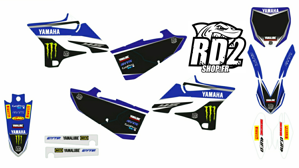 Kit Déco RD2 Monster Yamaha YZ 125 / 250 ( 2015 à 2021 )   