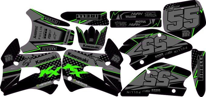 kit deco 85 kx - kit deco kjawasaki 85 kx - kit deco black kx - 