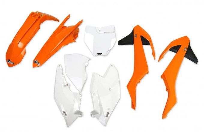 kit plastique blanc & orange ktm sx 2016 - kit plastique blanc & orange ktm sxf 250 2017- kit plasti